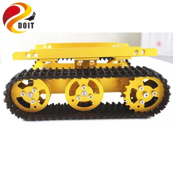 T100 Robot Tank Masina Șasiu pe Șenile Șenile Caterpillar Model Lanț de Vehicul cu Platformă Mobilă Tractor DIY Jucărie RC