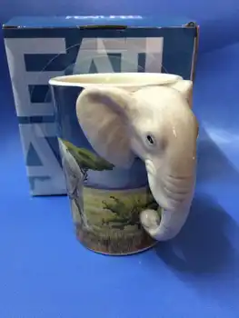 Minunat Elefant si Girafa Ceașcă de Cafea Creative cana de Portelan cadou pentru prieten