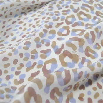 Popular Stil Modern Leopard de Imprimare de Mătase, Crep De Chine Tesatura cu Sentimentul Confortabil Material pentru Rochie Frumoasă