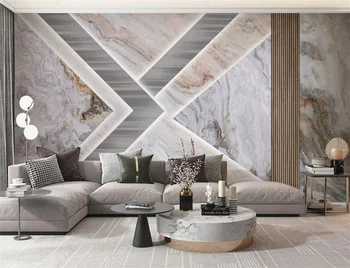 3D tapet mural pegatinas de pared minimalist Modern geometric de înaltă calitate din lemn masiv, gratar dormitor canapea fundal 3d обои