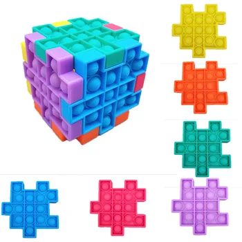 1buc Puzzle 3D Colorat Math Joc Jucarii pentru Copii de Pre-Școală Magination Intelectuală Jucărie de Învățământ pentru Copii