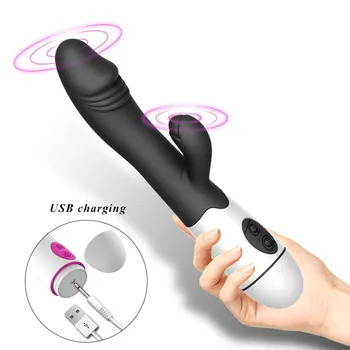 Viteza De 30 G La Fața Locului Vibrator Rabbit Vibratoare Dual Vibration Silicon Rezistent La Apa Vagin, Clitoris Masaj Jucarii Sexuale Pentru Femei