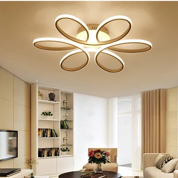 Modern Acrilice Floare De Design Lumini Plafon Culoare Alb De Iluminat Pentru Restaurant Living, Dormitor Home Decor Interior Lampa