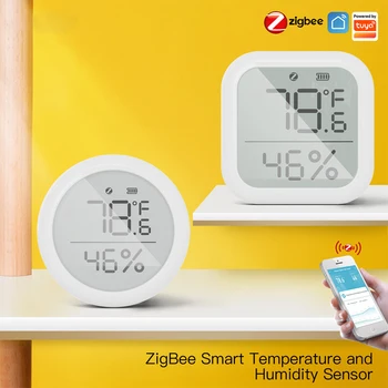 MOES Tuya Inteligent ZigBee Senzor de Temperatură Și Umiditate Interior Higrometru Digital Cu Ecran LCD Inteligent de Viață APP Control de la Distanță