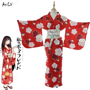 AniLV Natsu Matsuri Anime Japonez Floarea Kimono Yukata Uniformă Tentația Lenjerie Costum Camasa De Noapte, Lenjerie De Corp, Pijamale, Haine