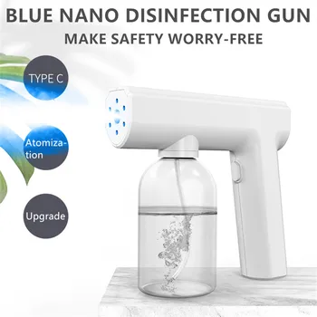 300ML Electric Nano Albastru Lumina de Abur de Pulverizare de Mână Atomizor Pulverizator Arma Reîncărcabilă, fără Fir Electric Pulverizator Pentru Biroul de Acasă
