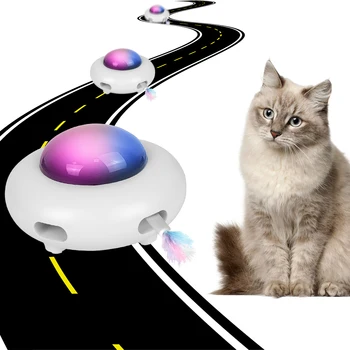OZN animale de Companie placă Turnantă Prinderea Cat de Divertisment Jucării Înlocuibile Pene Electrice Automate Pisică Jucărie de Formare jucarii Interactive