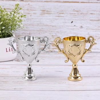Nunta Creative Cutie de Bomboane de Galvanizare Aur Și Argint din Plastic Mijlocii Trofeu decor mini model de trofeu