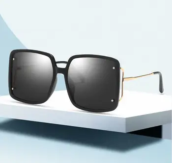 2021 Moda ochelari de Soare Supradimensionați Ochelari Femei UV400 în aer liber, Cadru Negru Stil OEM Gafas de Protecție Nuante de Sport Pătrat Mare