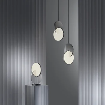 Design simplu forma de Cruce Pandantiv cu LED-uri de Lumină Modern Bar, Restaurant lucioasă din oțel inoxidabil Pandantiv Lampă