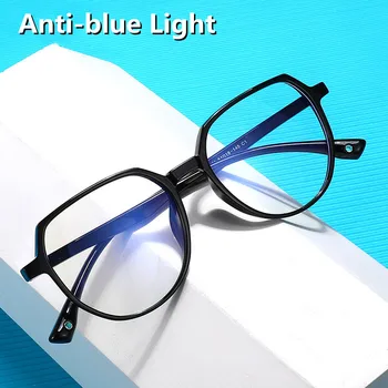 Moda TR90 Cadru Mare Lumină Albastră de Blocare Pahare Pentru Barbati Femei Obiectiv Clar Antifatigue Calculator Anti-UV Optice Ochelari Unisex