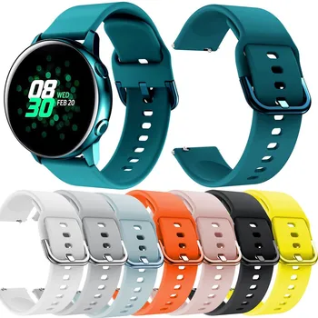 20mm Silicon Curea pentru Samsung Galaxy Watch Active Bretele Moi Confortabile, Catarama Incuietoare Watchbands Înlocuire Benzile de Încheietura mâinii