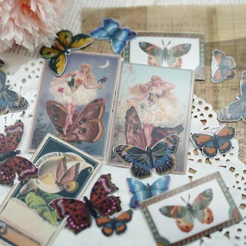 17PCS Butterfly Beauty Autocolante Meserii Și Scrapbooking autocolante carte Student eticheta autocolant Decorativ DIY Papetărie