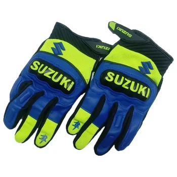 Nou Albastru din Piele Pentru SUZUKI Mănuși de Motociclete șoferi de Curse Mănuși de Motociclete Original GP PRO Touch Ecran Mănuși