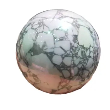 Frumos alb turcoaz aura cristale de cuarț natural alb turcoaz glob de cristal piatră de energie
