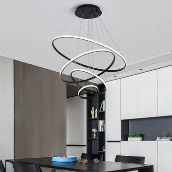Fierbinte Moderne Luminile led pentru sufragerie living Alb/Negru/Cafea nordic lampa lampadario moderno Luciu Lampă de Pandantiv