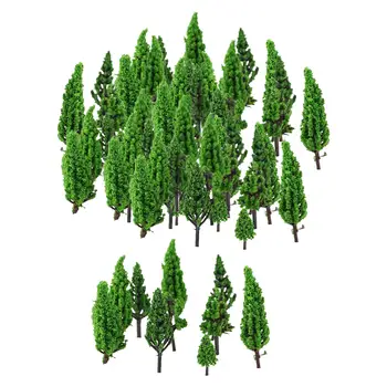 50Pcs Simulare Peisaj Copac Model Mixt Copaci pentru Arhitectura Peisajului Fairy Garden Kituri de constructie Accesorii DIY Material