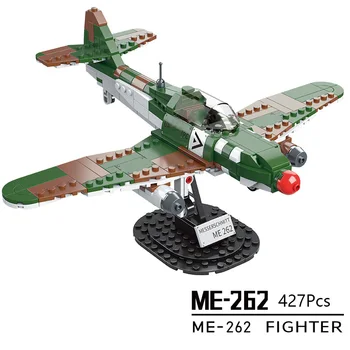 WW2 Modelul Militar Mi-262 Luptator cu Jet de Colectare Ornament DIY Scena Accesorii Blocuri Caramizi Jucarii si Cadouri