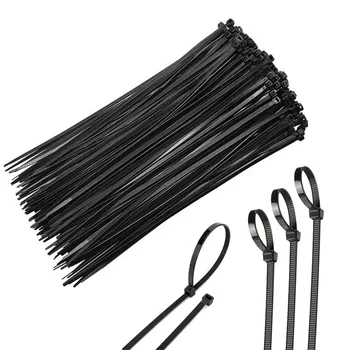 Auto-blocare Pungă de Plastic negru Zip Împachetări Curea Nailon Cablu Cravată Set De 3*100 Inel de Fixare a 3X200 Buclă de Sârmă 3X150