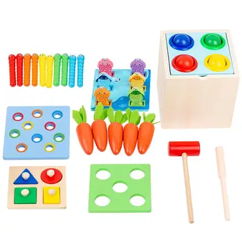 Permanența Obiectelor Cutie Durabil Montessori Cutie Din Lemn, Jucarii Din Lemn Kit De Joc De Peste 1-Ani Băieți Fete Copii Preșcolari Forma