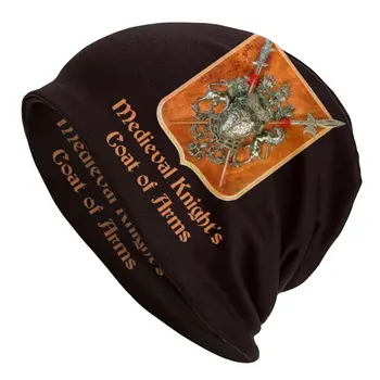 Medieval Cruciat Stema Beanie Capota Pălării De Tricotat Bărbați Femei Adulte Cavalerii Templieri Războinicul Iernii Chelioși Căciuli Capace