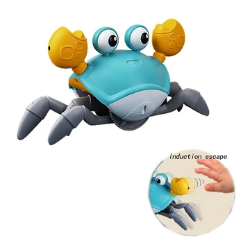 Animale De Companie Electronice Crab Jucarie Electrica Automata Animal Papusa Automat De Evacuare Cu Muzică Ușoară Încărcare Crab Jucarie Pentru Copii Cadouri