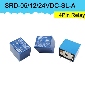 2 buc DC SRD-05VDC-SL-O SRD-12VDC-SL-O SRD-24VDC-SL-UN Releu de Putere 5/12/24V 4 Pin Mini Puterea PCB Bobina Releu SPDT Bord pentru Arduino