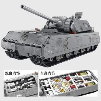 Câmpul de luptă de Arme Serie WW2 Tank Jucarii Model Blocuri Puzzle pentru Copii de Asamblare Caramida Cadouri de Crăciun Pentru Copii