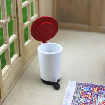 1/12 casă de Păpuși în Miniatură Accesorii Mini din Lemn de Gunoi Model de Simulare Mobilier Jucarie pentru Papusa Casa Decor