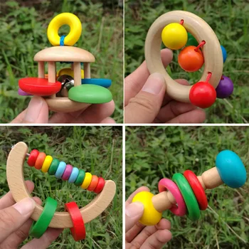 Zornăie din lemn Jucarie Copii Zuruitoare Jucărie Muzică 3D din Lemn Dezvoltare Senzorială Puzzle Copil Jucărie din Lemn Jucărie Muzică Devreme Jucarii Educative
