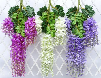 De viță de vie Flori Artificiale wisteria simulare rattan flori bracketplant șir de plante decor de perete pentru nunta