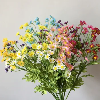 30 de Capete/Sucursala Artificiale Luciu de Flori de Mătase Fals Buchet de Flori Decorative Mici Daisy pentru Acasă Camera Decoratiuons