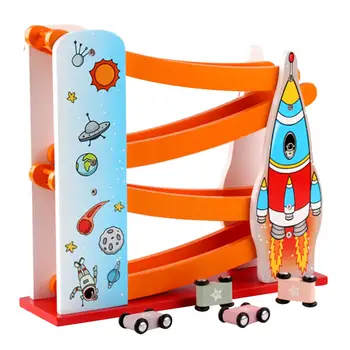 Masina din lemn Rampa Jucărie Devreme Jucarii Educative Jucarii Montessori Vehicul Slide Jucării pentru Copii 3+ Unisex Copii Copii mici Cadouri de Vacanță