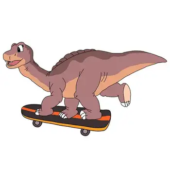 Creative 13cm X 7.7 cm pentru Picior Mic Dinozaur Skateboard Motocicleta Autocolante Auto Ocluzie Zero Decal Bara de protecție rezistent la apa