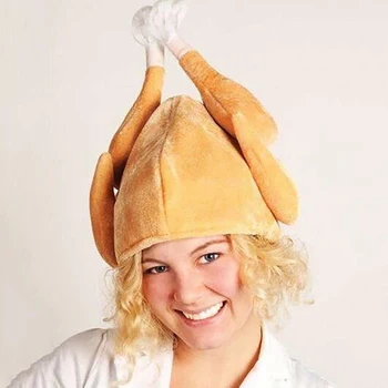 Fantezie Curcan La Cuptor Cu Pălărie De Ziua Recunostintei Pălărie Chelioși De Pluș Curcan Prăjită Pălărie Cina De Crăciun Costum Bucătar Turcia Trap Pălării