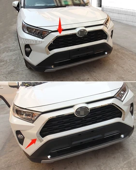 Pentru Toyota Rav4 2019 2020 Accesorii Grila Fata Tapiterie Decor Crom Curse Gratare Acoperire Cadru Autocolante De Exterior Piese Auto