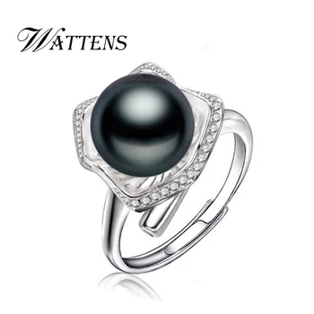 Black Pearl Bijuterii, inele Perla de apă Dulce Pearl alb aur culoare inel,inele pentru femei bijuterii NOI inel perla cutie de cadou