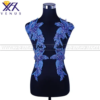 XFX 1 Pereche Broderii lucrate manual stras patch-uri de cristal aplicatiile de Îmbrăcăminte de mari dimensiuni ștrasuri din Mărgele pentru rochie de mireasa rochie de DIY Tesatura