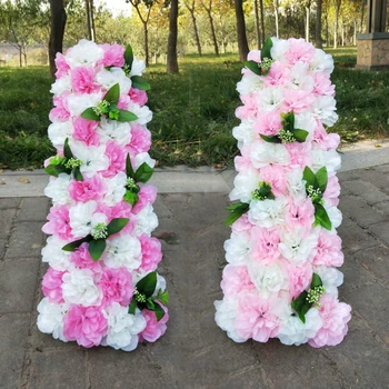 100CM Nunta Aranjament de Fotografiere elemente de Recuzită Flori Artificiale Rând T Etapă Ceremonia Arch Square Pavilion Colțuri Decor Flores