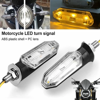 2 BUC Motocicleta LED Lumina de Semnalizare 12v Indicator de Semnalizare Amber Lampa Lumini Spate Pentru Honda Suzuki Kawasaki Yamaha Piese