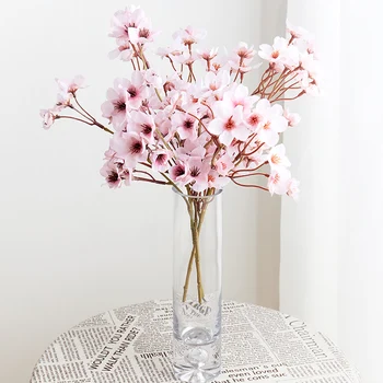 Artificiale Floare de Cires Floare Ramură Petrecere de Nunta DIY Fals Plante Decor Acasă Masa Living Aranjament de Flori