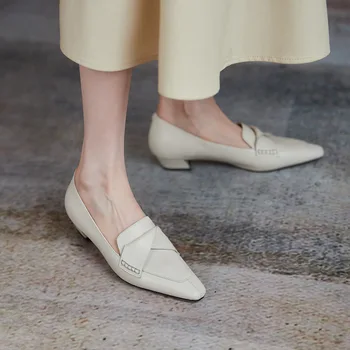 2022 Vara Nou Gigant Moale Literare Mediu Femei Pantofi Cu Toc Single Japonez Pantofi Doamnelor Elegante Mici Pantofi De Piele Pantofi De Lucru
