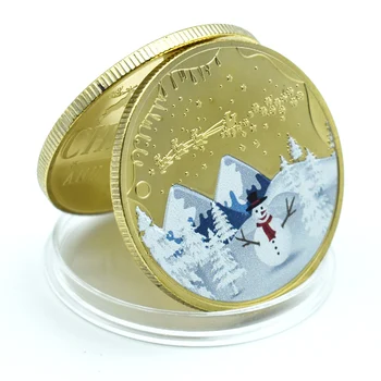 Crăciun fericit Monede de Aur NE Moneda Originală Monede de Argint Cadou de Crăciun pentru Copii, Picătură de Transport maritim