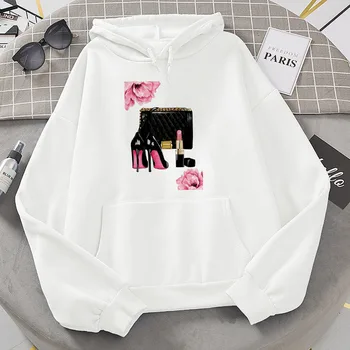 Harajuku Doamnelor Jachete Calde Gotic Streetwear Roz pentru Femei Hanorac Casual la Modă de Lux Simplu Print Pocket hoodie de sex Feminin
