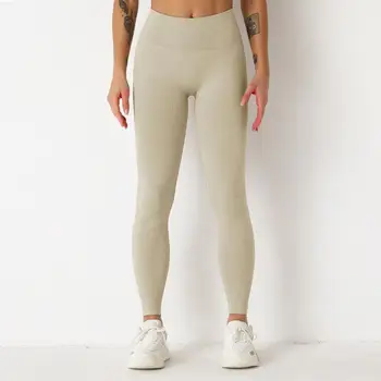K Tricotată Fără Stripe Pantaloni De Yoga Sport Fitness De Funcționare Pantaloni Pentru Femei Talie Inalta Sexy Hip Creștere Stau La Baza Pantaloni Scurți