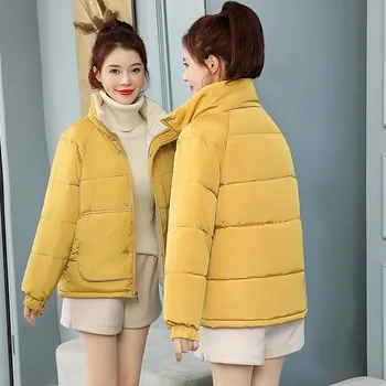 La modă Versiunea coreeană de Scurt și de Bumbac Sacou Cald 2022 Nou Casual Buzunar cu Fermoar Hanorac Strat de Haine de Iarnă pentru Femei