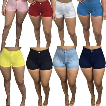 Noi Elastic Pantaloni de Creion femeii Decor Înălțime Elastic pantaloni Scurți Femei Casual Naveta Toate-meci Scurt, Pantaloni Doamna