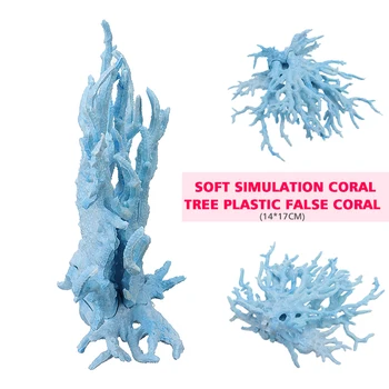Artificială Coral Fish Tank Artificial Rășină Siliconică Fals Plante De Ornament Decoratiuni Accesorii Acvariu