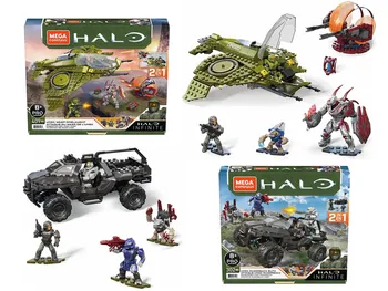 Mega Bloks Halo Deturnat Fantomă Vehicul Halo Infinit Set de Constructii cu Spartan Recunoaștere Caracter Figura Jucării pentru Copii