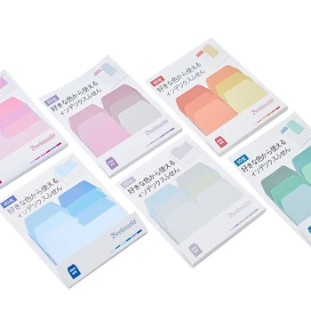 20packs/lot Watelcolor Gradient Japoneză Sticky Notă Memo Pad Birou Planificator de Hârtie Autocolant Scoala Rechizite de Birou en-Gros
